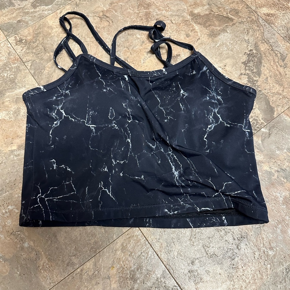Black and White Kiava Swim Top